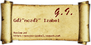 Göncző Izabel névjegykártya